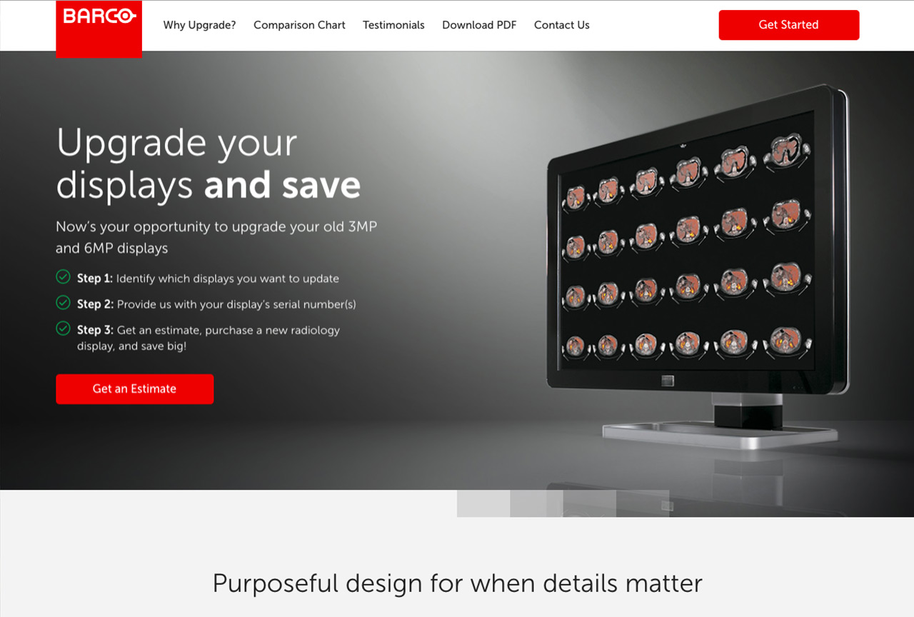 Barco Trade-In Campaign Landing Page